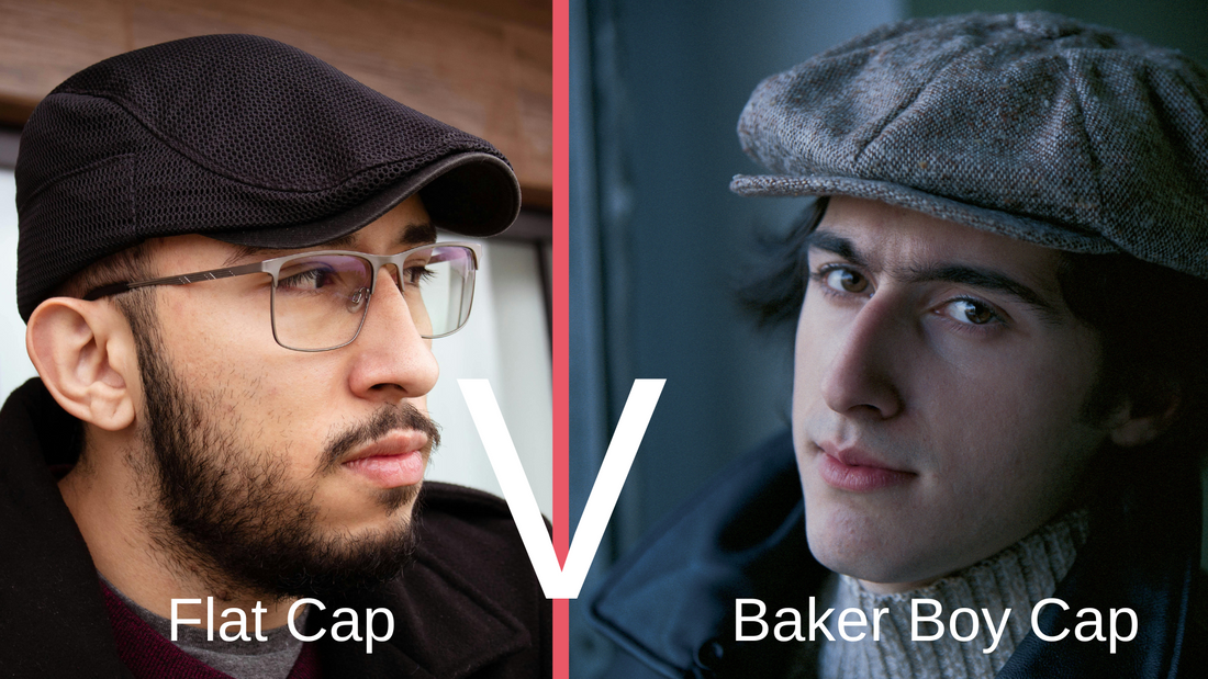 Men staring each other down in the flat cap versus baker boy cap cap-off