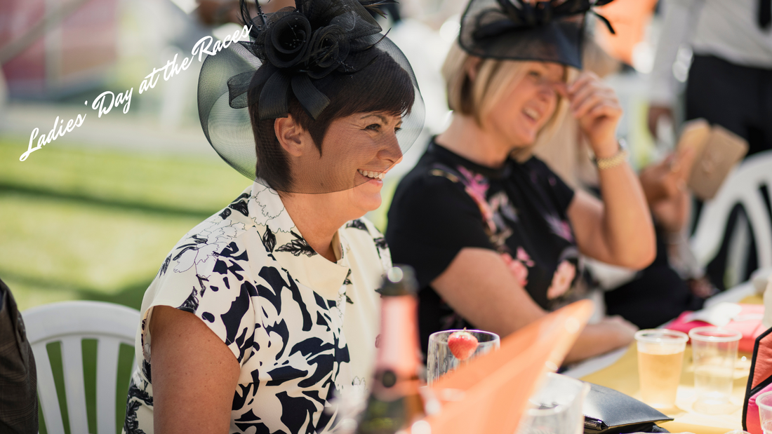 Ladies dressed up in their finery and beautiful hats, sipping champagne beside the race course.