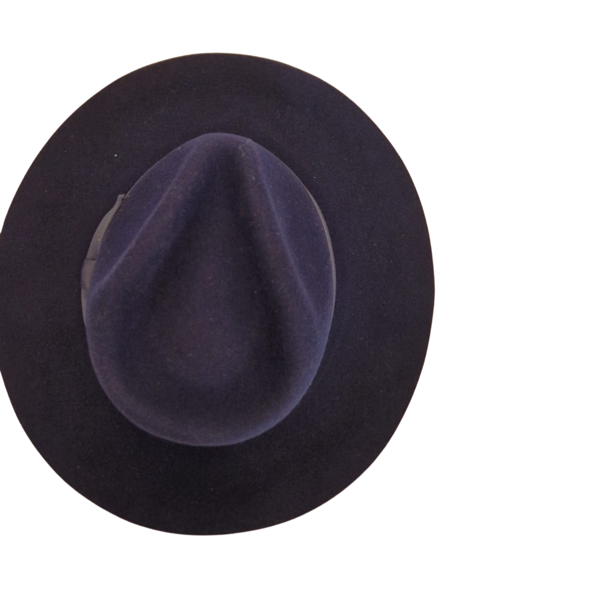 Navy Snap Brim Fedora Hat top