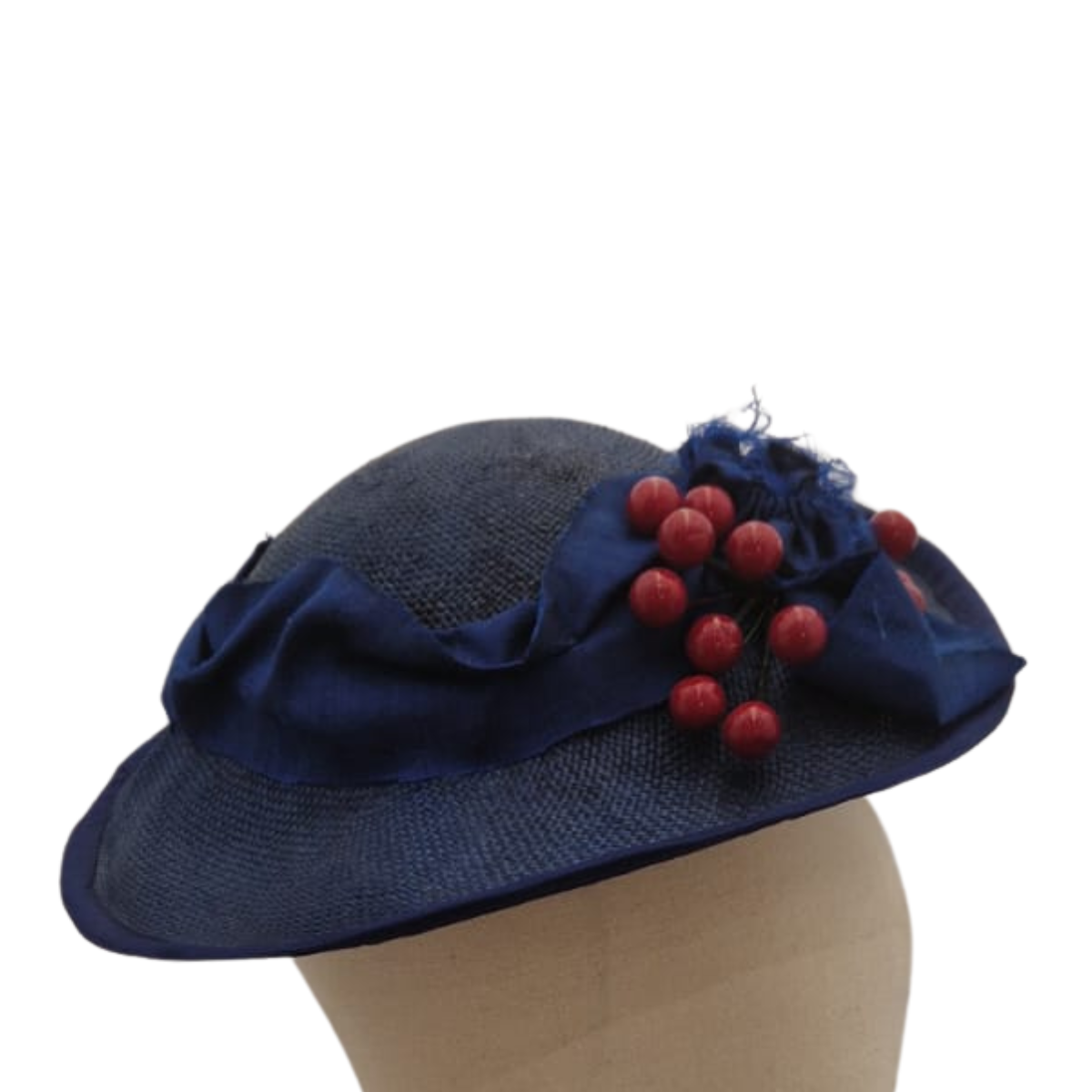 Navy Vintage 40's Style Tilt Hat