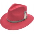 Fedora Cherry Red 100% Wool