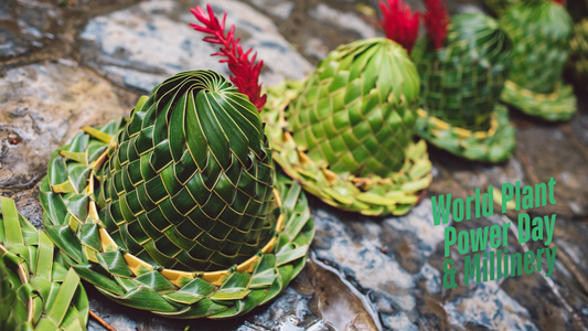 Sun hats made from banana leaves