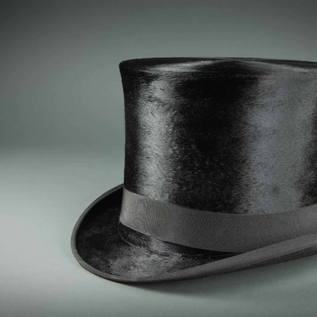 A classic black top hat