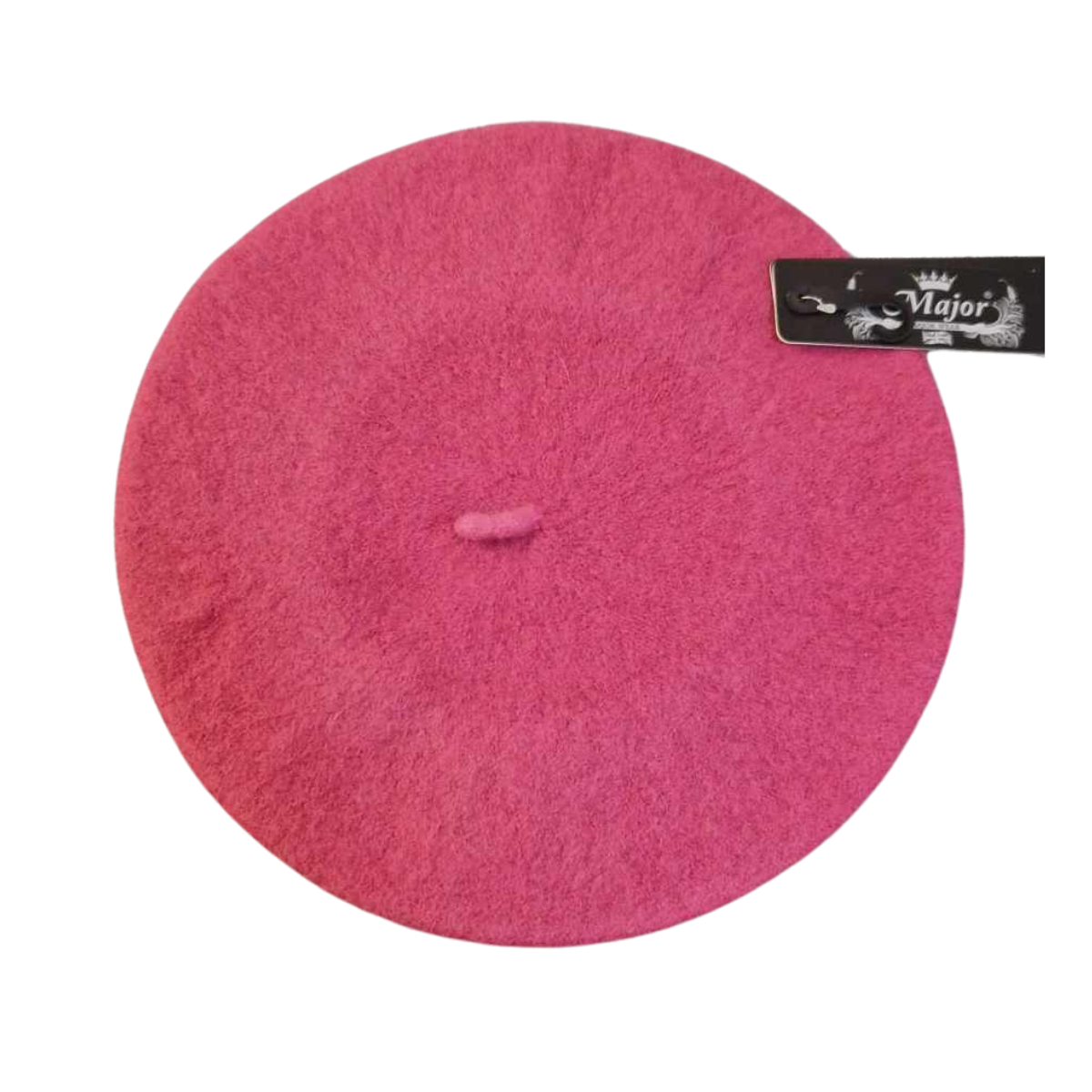 100% Wool Beret Hot Pink