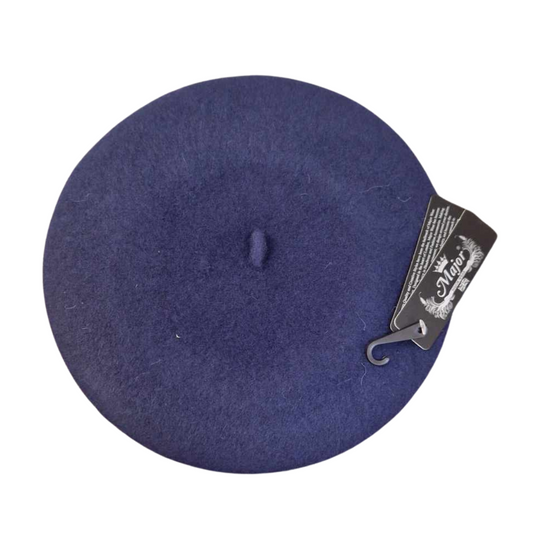 100% Wool Beret Navy