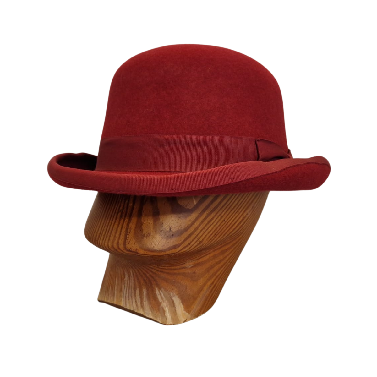 Burgundy Classic Bowler Hat front