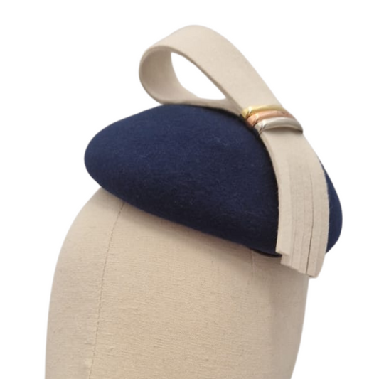 Navy Button Hat