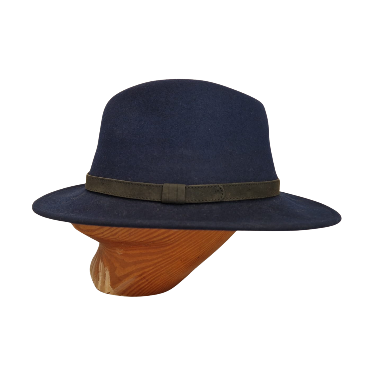 Navy fedora side