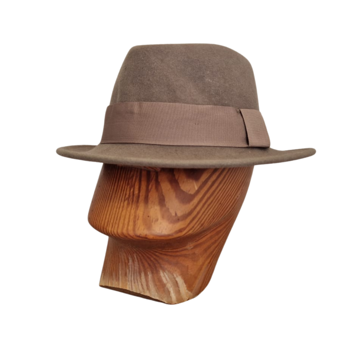 Pale green trilby front