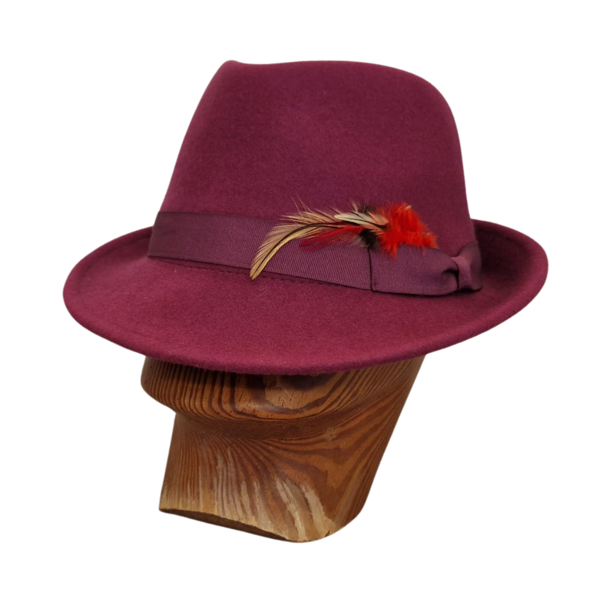 Plum trilby front