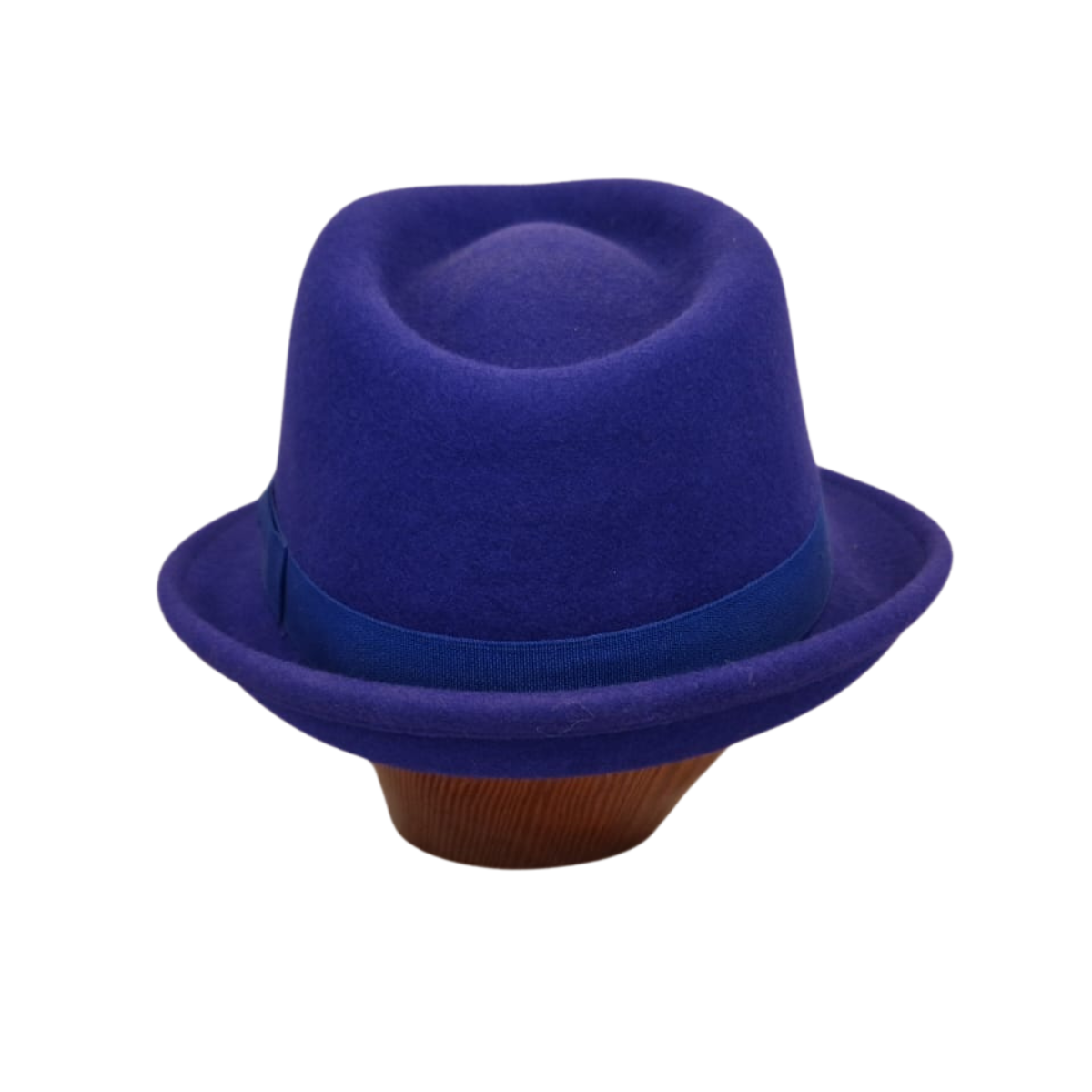 Purple 100 % Wool Handmade Trilby back