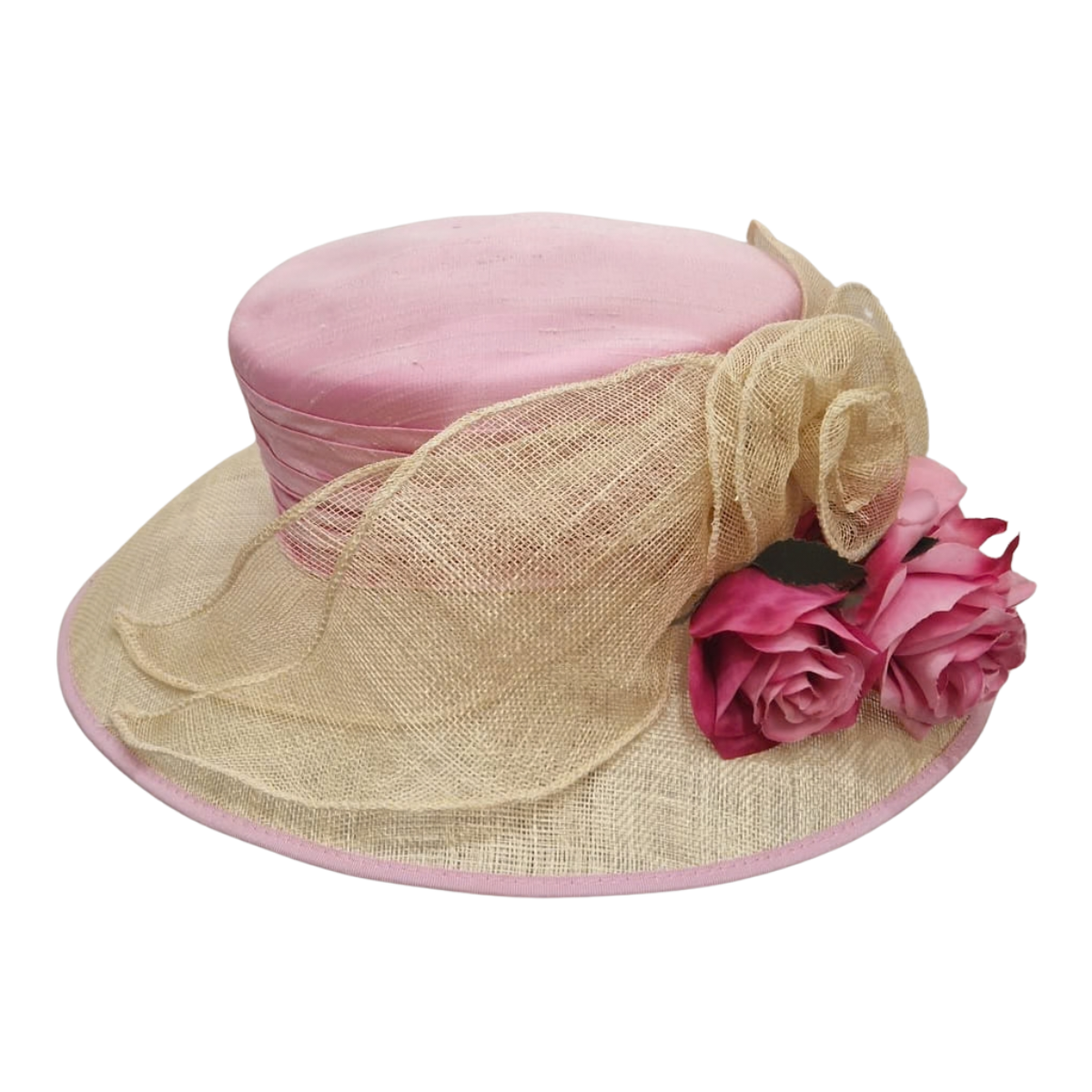 Blushing Rose Occasion Hat side