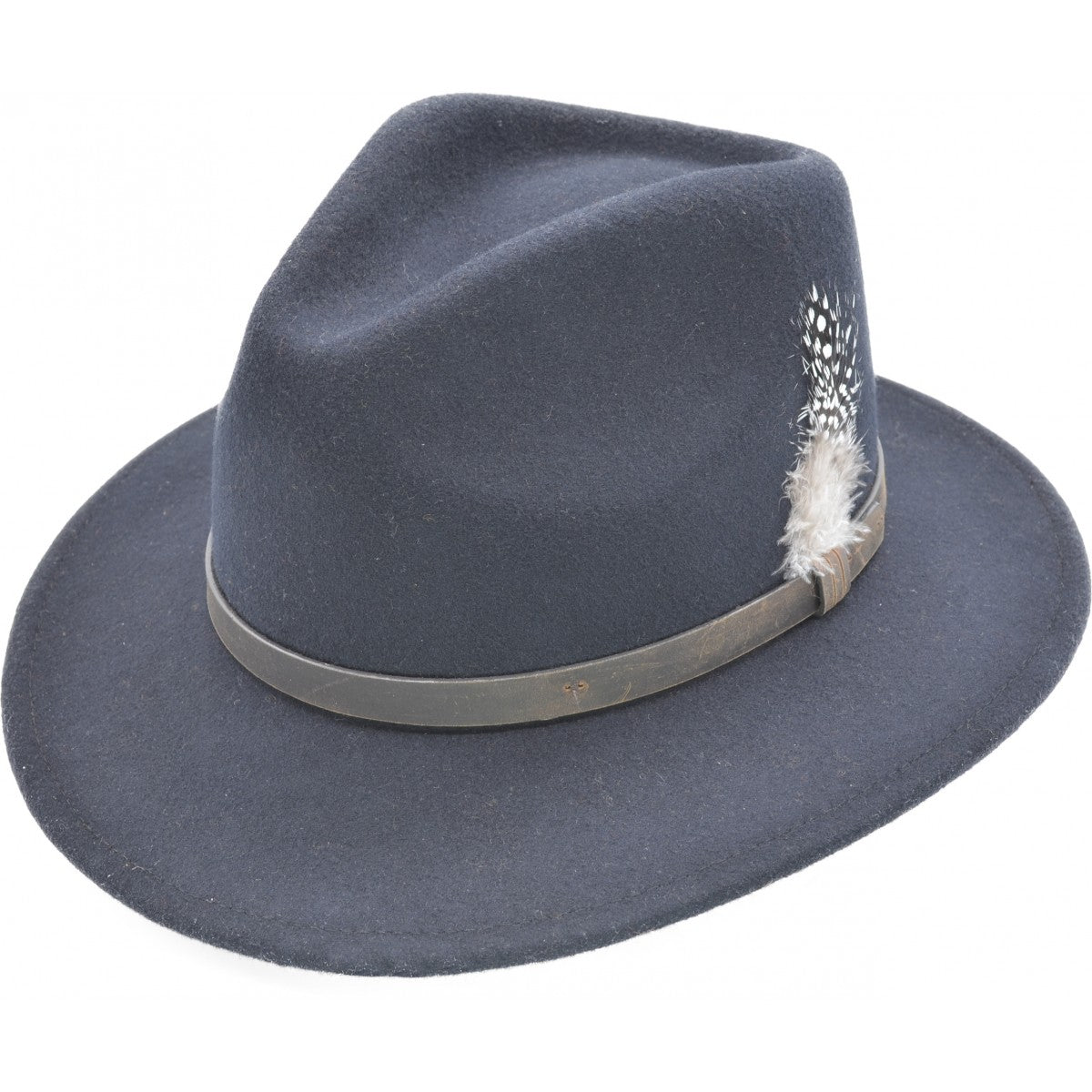 Fedora Petrol Blue 100% Wool