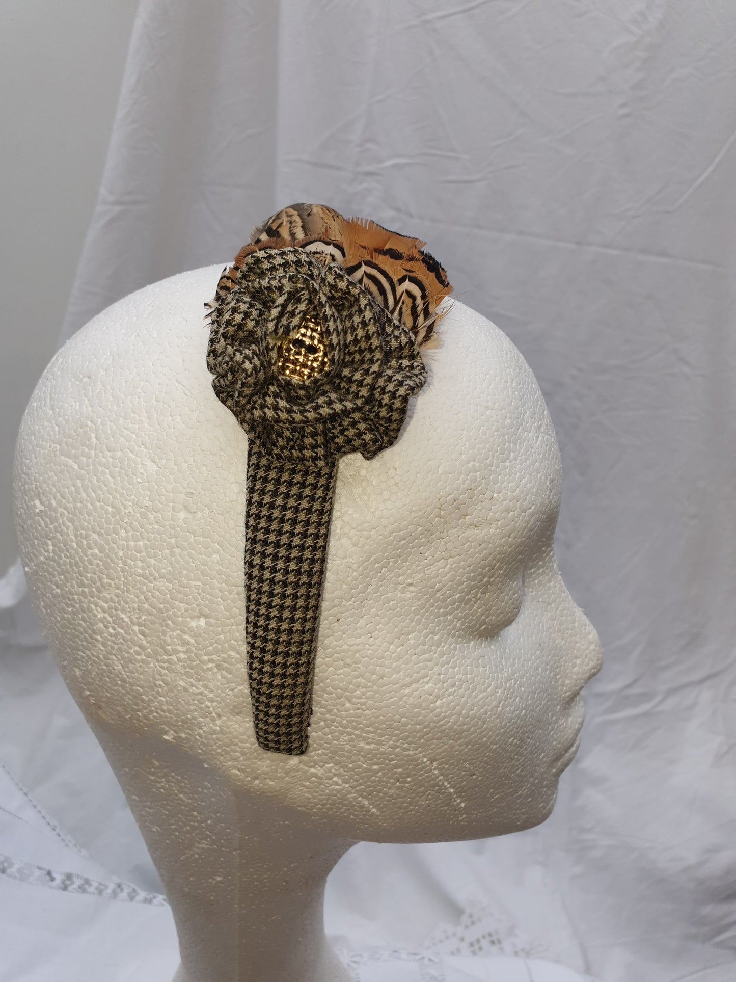 Limited Edition Dog Tooth Tweed Headband