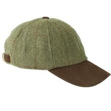 Valley Derby Tweed/Leather Peak Baseball Cap